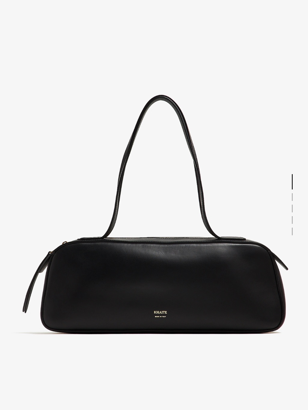 Khaite Black Leather Shoulder Satchel
